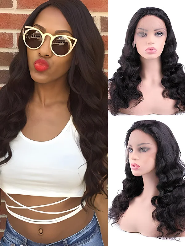 Lace wig with a 200 - density for a full and thick appearanceCurlyMe Loose Wave Hair 13x6 Transparent Lace Front Wigs Pre Plucked