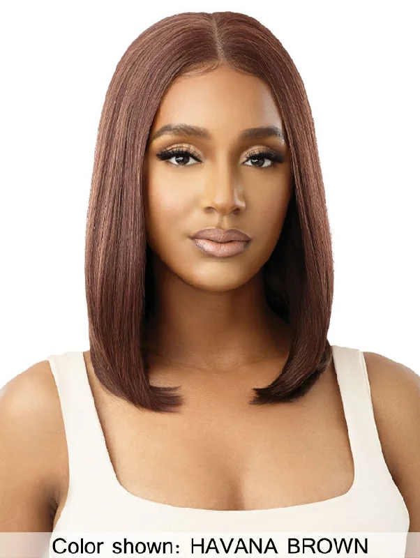 Lace wig with a 200 - density for a full and thick appearanceOutre Human Hair Blend 360 Edge 13x6 HD Lace Front Wig - NORVINA