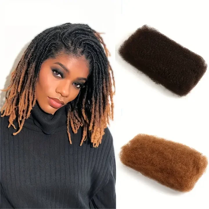 Lace wig in a chocolate - brown color for a rich and warm appearanceAfrican bulk braided curly wig yv32056