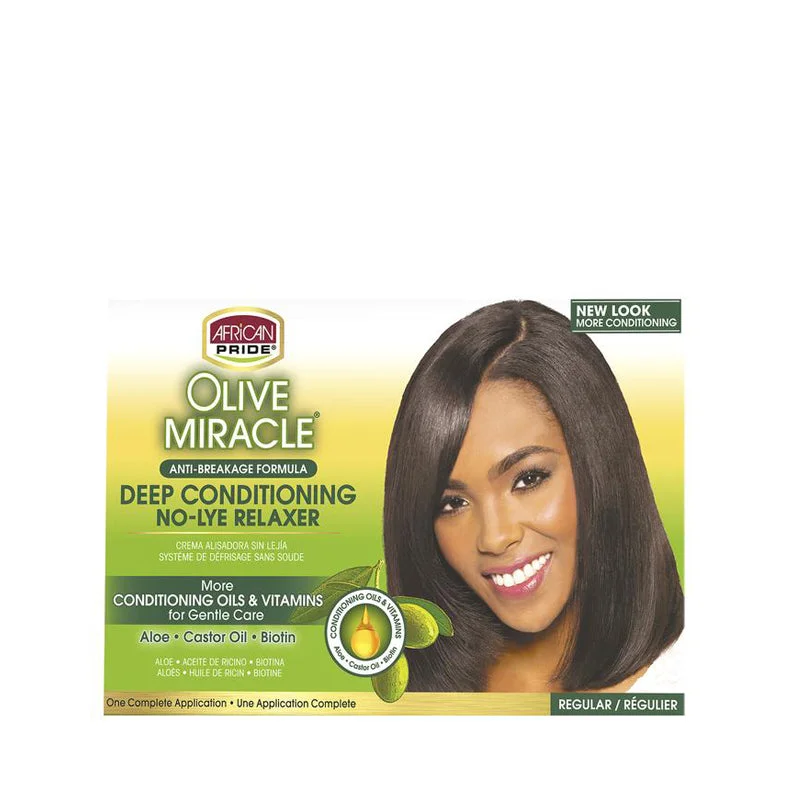 Lace wig with a natural - looking root for a more realistic lookAFRICAN PRIDE Olive Miracle Deep Conditioning No-lye Relaxer Kit [REGULAR]