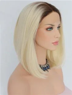 Virgin - human - hair wig with a natural - looking texture for a luxurious feelBob LACE WIG ( 100% HUMAN Hair )