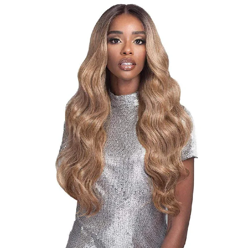 Lace wig with a platinum - blonde color for a bold and trendy lookBobbi Boss 13x4 Hand-Tied Swiss Lace Frontal Wig - Carmela