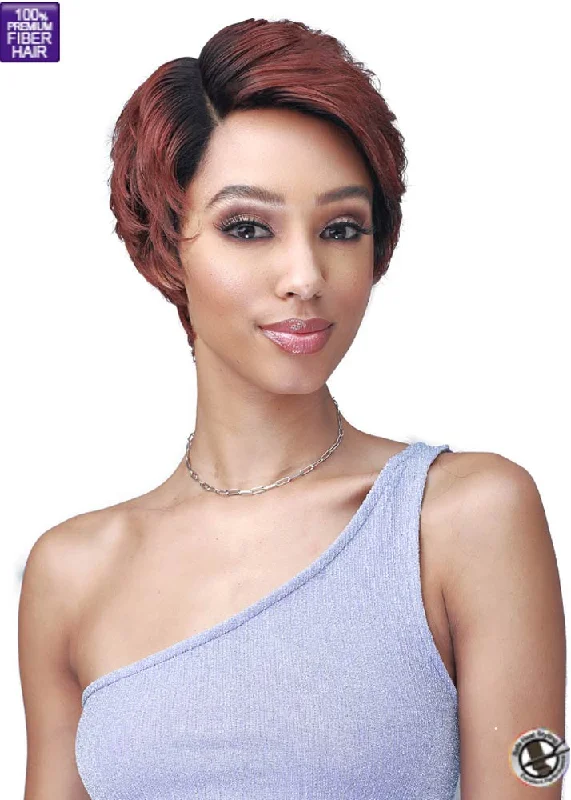 Synthetic lace wig with a heat - resistant formulaBobo Lace MLF548