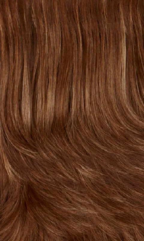 8/14H | Medium & dark brown with dark blonde & subtle auburn highlights