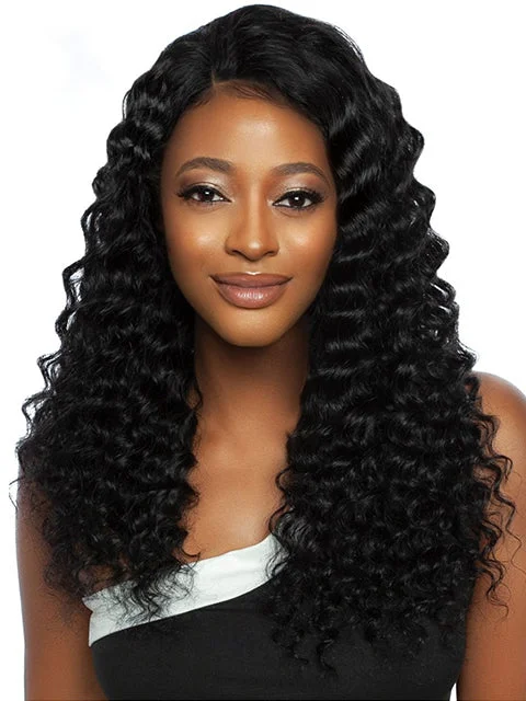 Lace wig with a side - swept bang for a sophisticated lookMane Concept Trill 13A Human Hair HD 13x4 Lace Front Wig - TROE201 DEEP WAVE 22