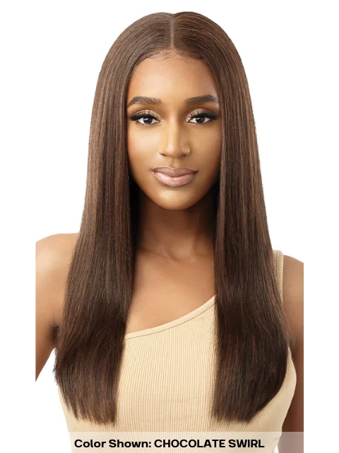 Lace wig with a natural - looking root for a more realistic lookOutre Human Hair Blend 360 Edge 13x6 Glueless HD Lace Front Wig - MARISA