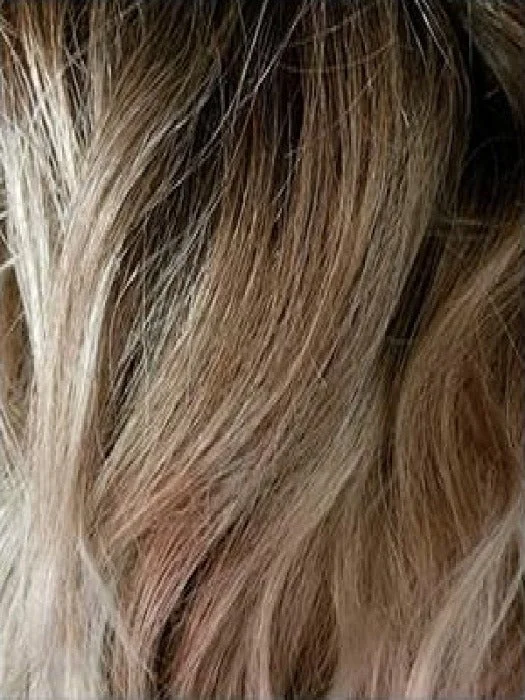 Melted Marshmallow | 3 tone color: Dark warm brown root to warm light blonde base transformed to white blond tip