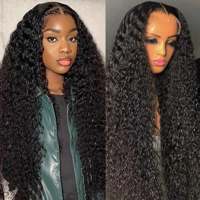 Lace wig with a pre - plucked hairline for a more natural lookGlueless Wigs 13x4 HD Lace Front Wigs Curly Human Hair Wigs 30 Inch Wear And Go Wig