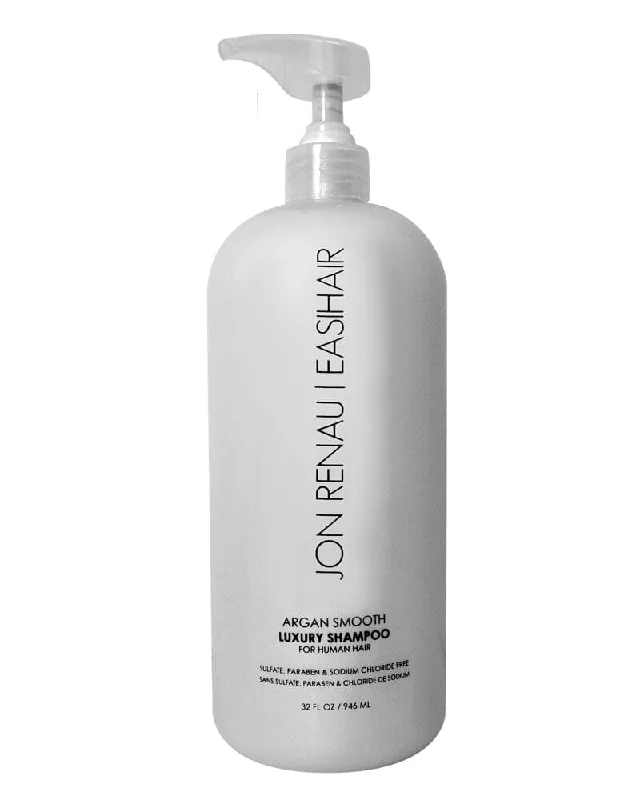 Bob wig with a monofilament cap for a breathable feelArgan Smooth Luxury Shampoo for Human Hair by Jon Renau (32oz)