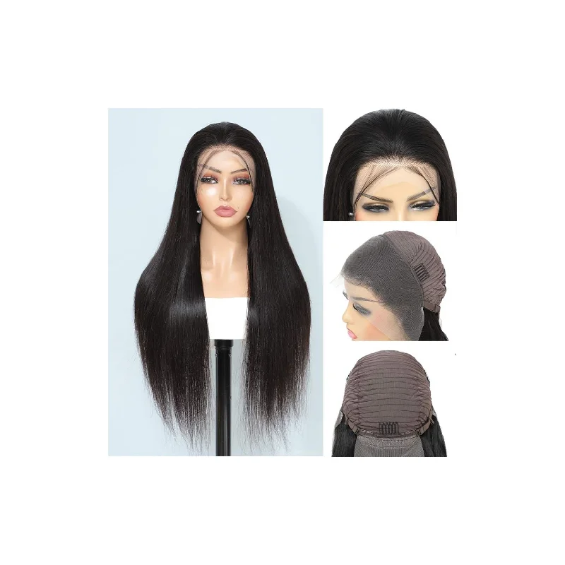 Human - hair wig with a wavy texture for a beachy and relaxed lookFashion Plus - 100% Human Hair Brazilian 13x4 Frontal Wig