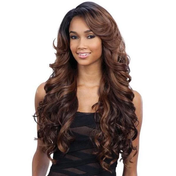 Lace wig with a side - part for a more flattering lookFreeTress Equal Deep Invisible L Part Synthetic Lace Front Wig – Karissa