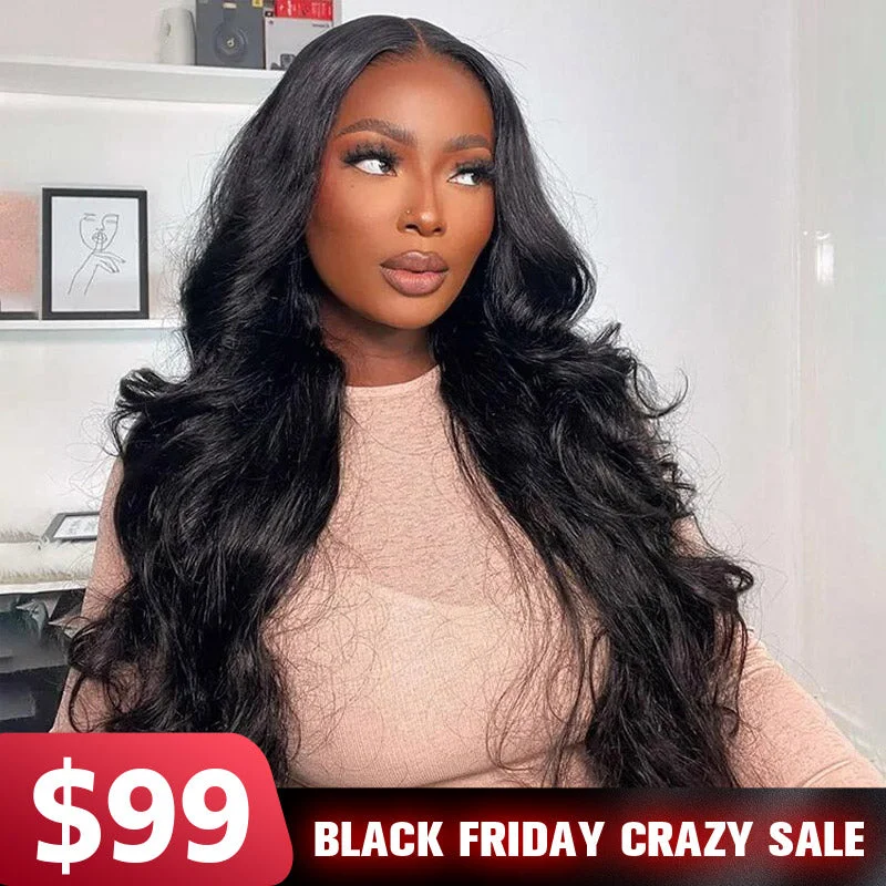 Lace wig with a middle - part for a classic and elegant styleGlueless Body Wave 13x4 13x6 HD Lace Wig Pre Cut 6x5 HD Lace Wear & Go Wig Easy Install