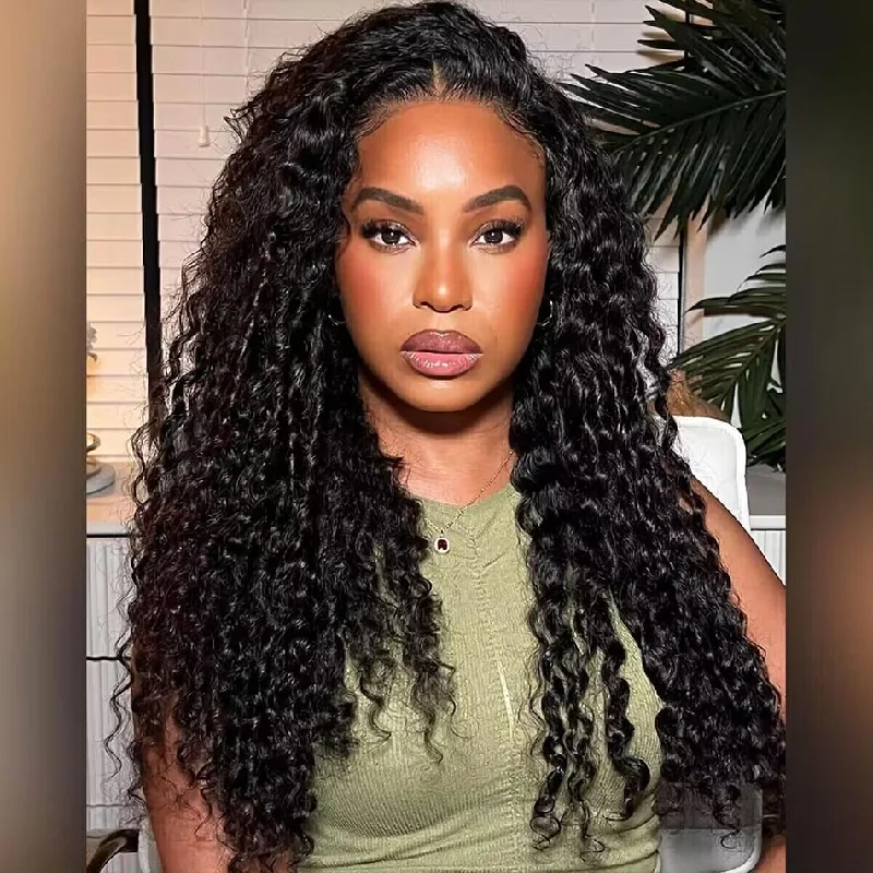 Full - lace wig with a natural - looking hairline for a seamless appearanceGlueless Wig Bouncy Water Wave 6x5 13x4 HD Lace Wigs