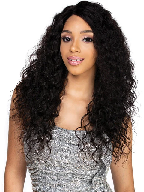 Lace wig with a middle - part for a classic and elegant styleHarlem 125 100% Human Hair Brazilian Natural Ultra HD Lace Front Wig - BL032