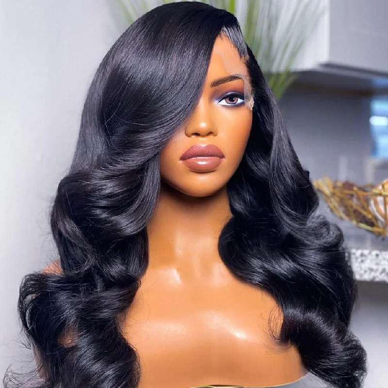 Lace wig with a silk - base cap for a comfortable and smooth feelReal HD Lace Glueless Body Wave 4x4 5x5 Lace Closure Wig | Real HD Wig