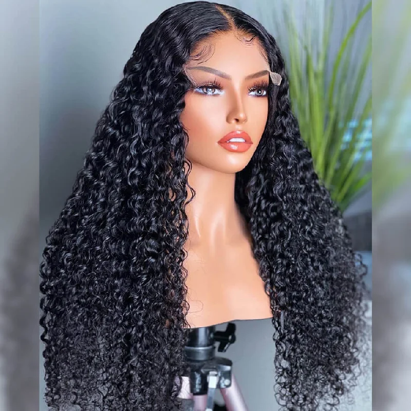 Synthetic lace wig with a heat - resistant formulaCurly Human Hair 4x4 5x5 HD Lace Closure Wig | Real HD Wig