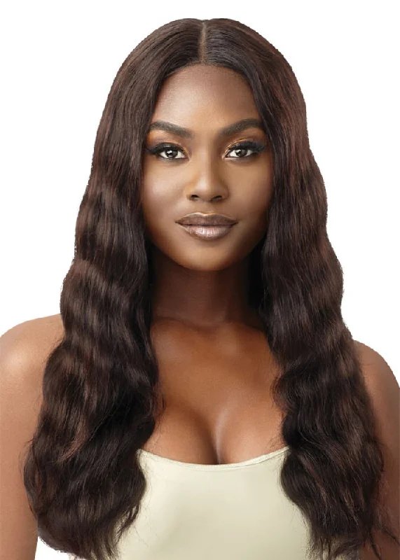 Lace wig with a wispy fringe for a soft and feminine lookHH Haisley