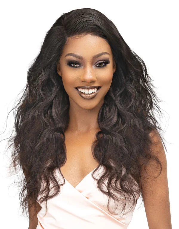 Lace wig with a straight texture for a sleek and minimalist lookJANET COLLECTION Melt 100% Natural Virgin Human Hair Brazilian Body 3pcs+4x5 HD Lace Closure