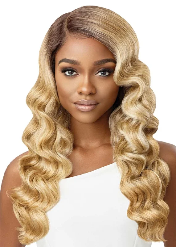 Lace wig with a platinum - blonde color for a bold and trendy lookLavette