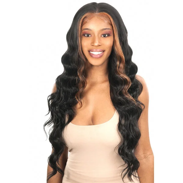 Lace wig with a wavy texture for a beachy lookMAGIC SYNTHETIC HAIR FAKE SCALP 13x4 LOOSE DEEP [FS134L]