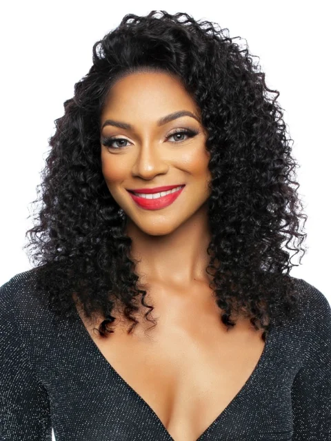 Full - lace wig with a natural - looking hairline for a seamless appearanceMane Concept 100% Unprocessed Human Hair HD Wet & Wavy Whole Lace Front Wig - TROH461 DEEP WAVE 20"