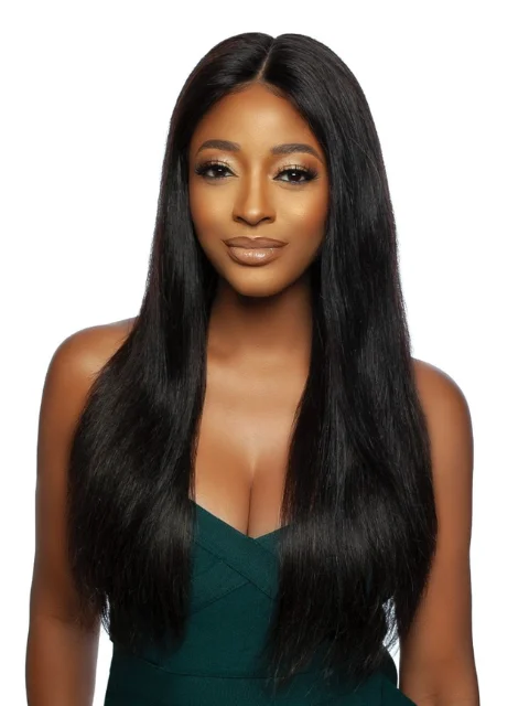 Lace wig with a honey - blonde color for a warm and sunny appearanceMane Concept 100% Unprocessed Human Hair Trill HD Whole Edge Lace Wig - STRAIGHT 24 (TRM3612)