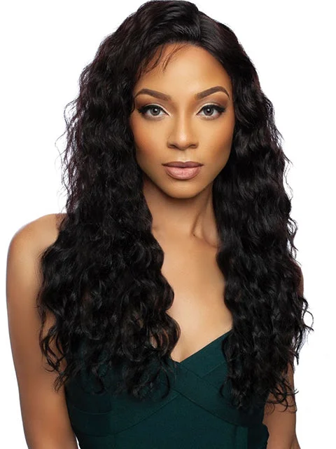 Lace wig with a pre - plucked hairline for a more natural lookMane Concept Trill 13A 100% Unprocessed Human Hair HD Whole Lace Wig - TROH404 DEEP WAVE 24