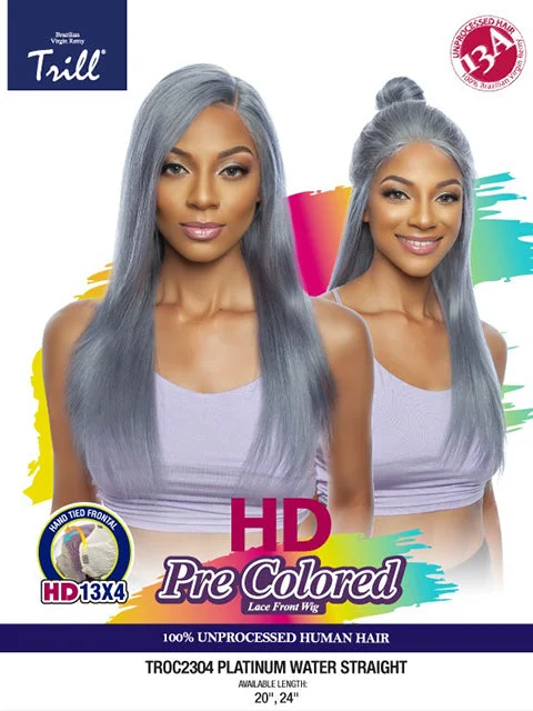 Lace wig with a silk - base cap for a comfortable and smooth feelMane Concept Trill 13A Human Hair HD Pre-Colored 13x4 Lace Front Wig - TROC2304 STRAIGHT