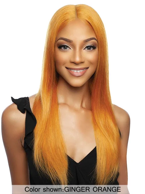 Lace wig with a straight texture for a sleek and minimalist lookMane Concept Trill 13A Human Hair HD Pre-Colored Lace Front Wig - TROC209 13A GINGER ORANGE STRAIGHT