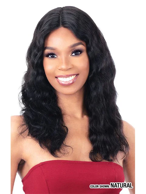 Lace wig with a middle - part for a classic and elegant styleModel Model Haute 100% Human Hair HD Lace Frontal Wig - BODY WAVE 18