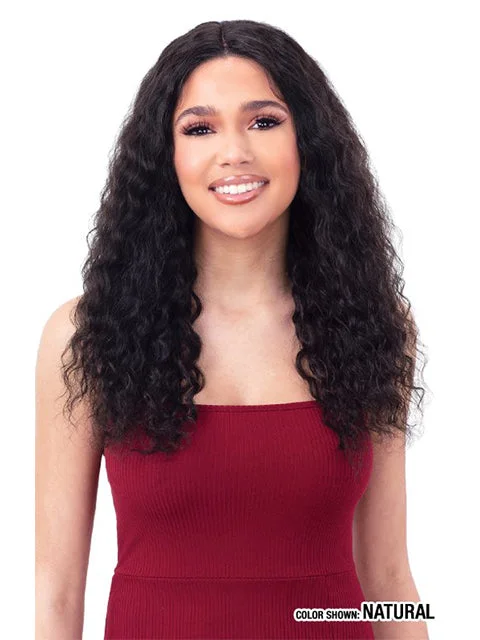 Lace wig with a 200 - density for a full and thick appearanceModel Model Haute 100% Human Hair HD Lace Frontal Wig - DEEP WAVE 20