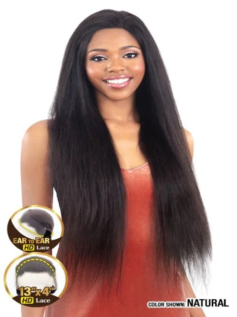 Lace wig with a 13x4 lace frontal for a wide - parting areaModel Model Nude Premium Brazilian Human Hair 13x4 Lace Front Wig - STRAIGHT 22