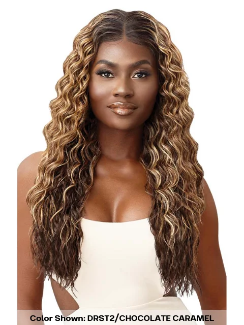 Lace wig with a 13x4 lace frontal for a wide - parting areaOutre Human Hair Blend 360 Edge 13x6 Glueless HD Lace Front Wig - ANDREINA