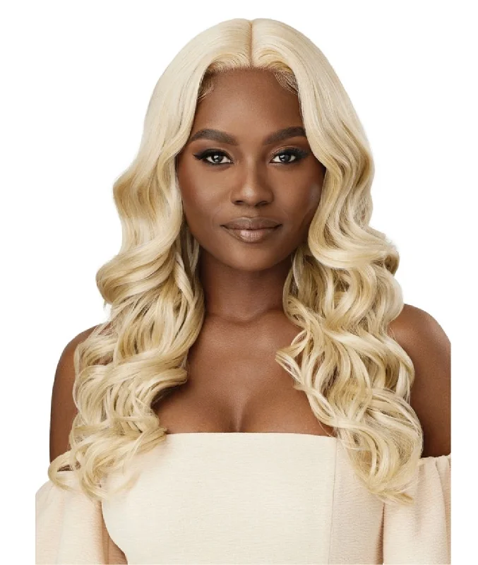 Lace wig in a chocolate - brown color for a rich and warm appearanceOutre Lace Front Wig- Hassena