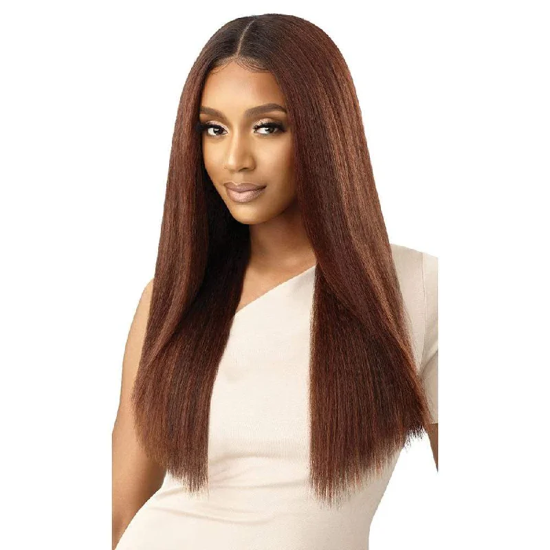 Lace wig with a pre - bleached knot for a natural - looking scalpOutre Melted Hairline Synthetic Lace Front Wig - Katiana