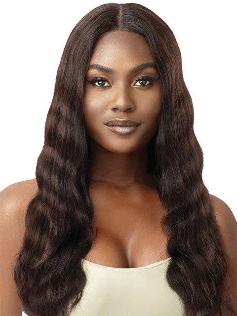 Adjustable - cap lace wig for a comfortable fitOutre Mytresses 100% Unprocessed Human Hair Lace Front Wig - HAISLEY