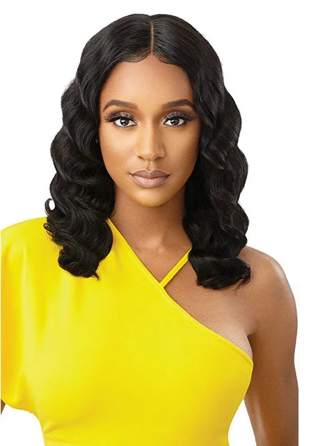 Lace wig with a curly texture for a bold and stylish choiceOutre Mytresses Gold Label 100% Unprocessed Human Hair Lace Front Wig - HH SYMPHONY