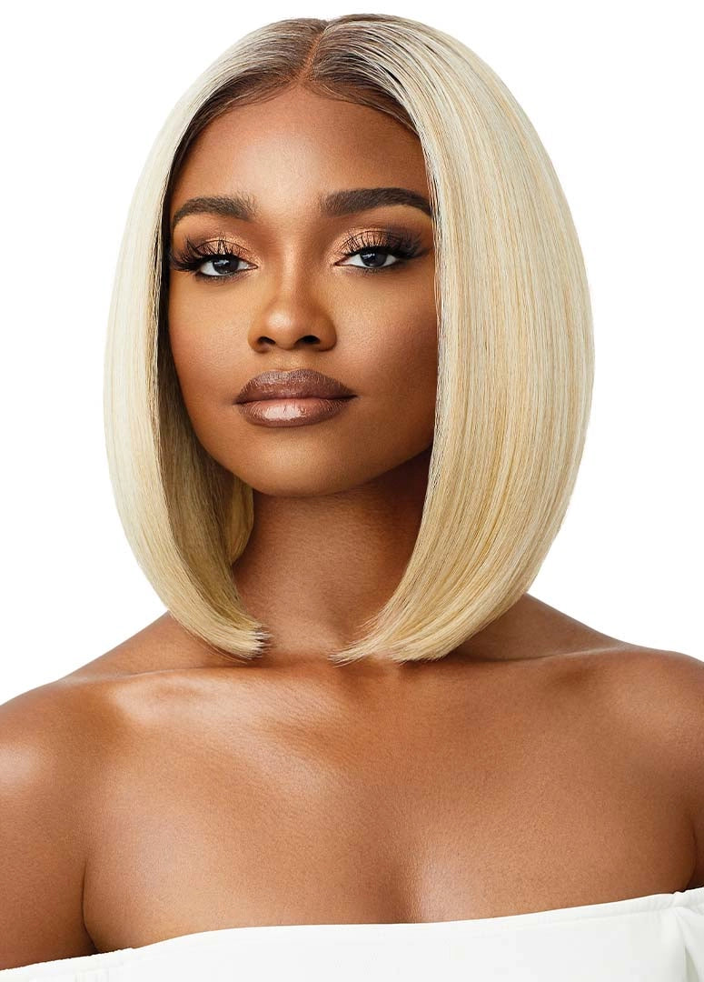 Lace wig with a side - part for a more flattering lookOutre HD Lace Wig - JENISSE