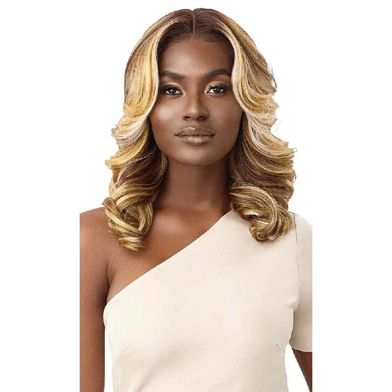 Lace wig with a middle - part for a classic and elegant styleOutre Synthetic HD Transparent Lace Front Wig - Elina