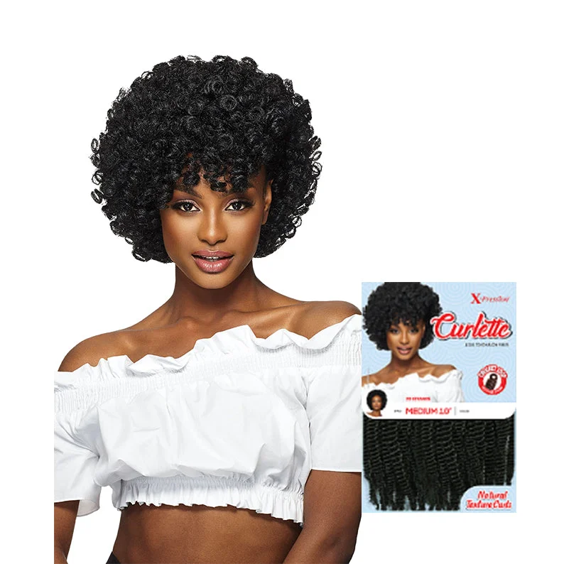 Lace wig with a side - part for a more flattering lookOUTRE X-Pression Braid CURLETTE Medium 10"