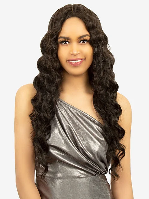 Lace wig with a wispy fringe for a soft and feminine lookR&B Collection 100% Unprocessed Human Hair HD Lace Front Wig - HD-LOOSE DEEP 30