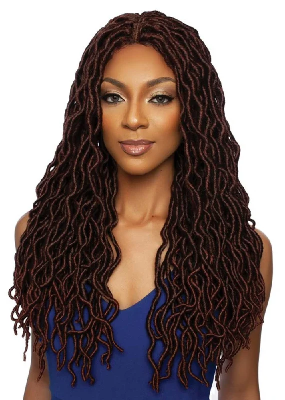 Lace wig with a natural - looking root for a more realistic lookWavy Faux Locs 26 Wig