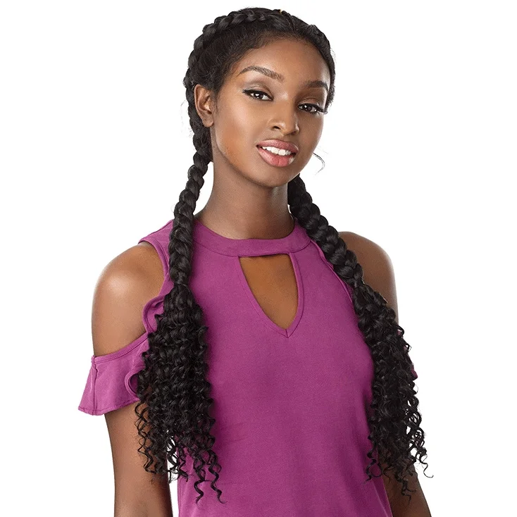 Adjustable - cap lace wig for a comfortable fitSensationnel Cloud 9 Hand-Braided Synthetic Swiss Lace Wig – Bohemian Dutch Braid