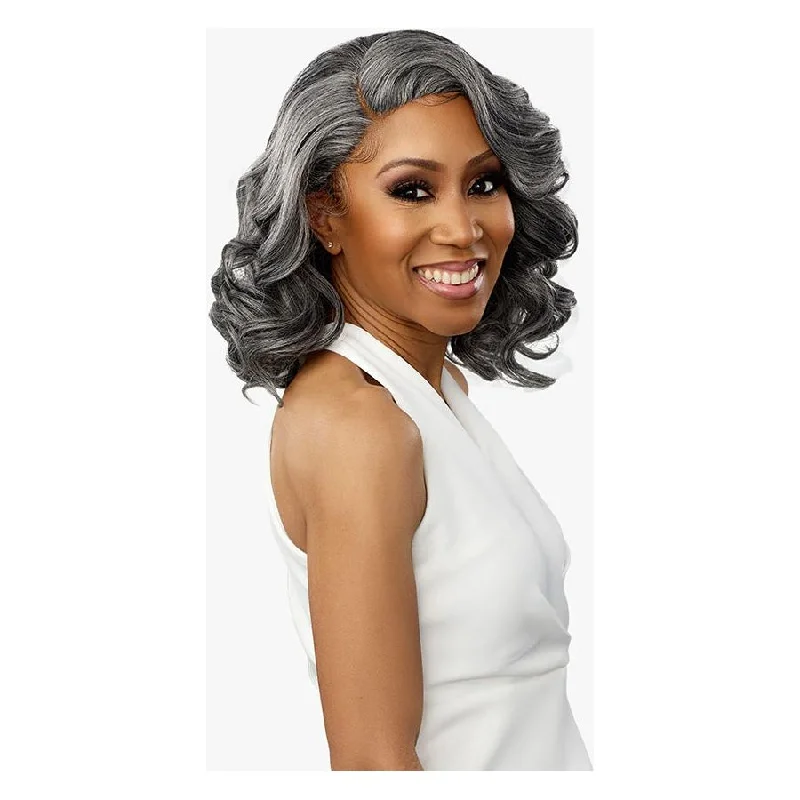 Lace wig with a side - swept bang for a sophisticated lookSensationnel Dashly Synthetic Salt & Pepper Lace Front Wig – SP Lace Unit 6