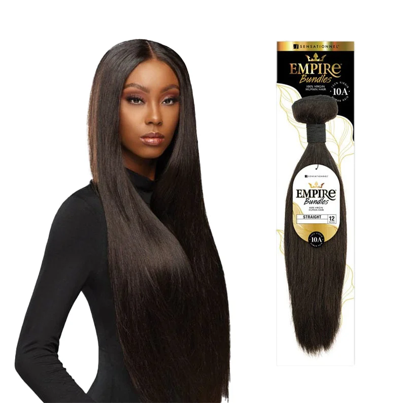 Lace wig with a natural - looking root for a more realistic lookSENSATIONNEL Empire 100% Virgin Human Hair Bundle - STRAIGHT