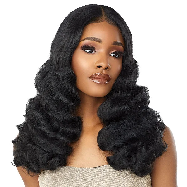 Lace wig with a 13x4 lace frontal for a wide - parting areaSENSATIONNEL HD LACE FRONT WIG BUTTA UNIT 9 [LDB009]