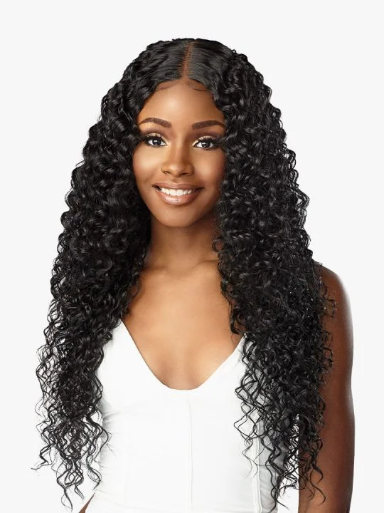 Lace wig with a side - part for a more flattering lookSensationnel Human Hair Blend HD Butta Lace Front Wig - BOHEMIAN 28