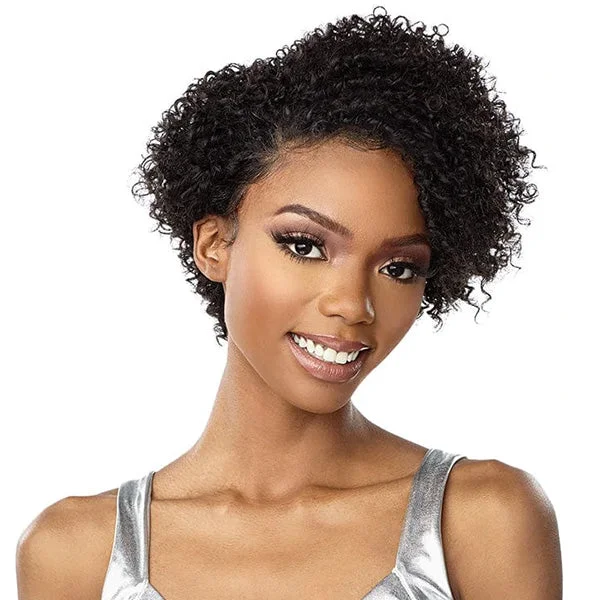 Lace wig in a chocolate - brown color for a rich and warm appearanceSENSATIONNEL SHEAR MUSE LACE FRONT EDGE BRYNN [LS3BRY]