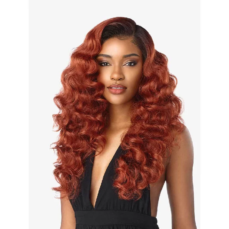 Lace wig in a chocolate - brown color for a rich and warm appearanceSensationnel Cloud 9 What Lace? Synthetic Swiss Lace Frontal Wig - Darlene