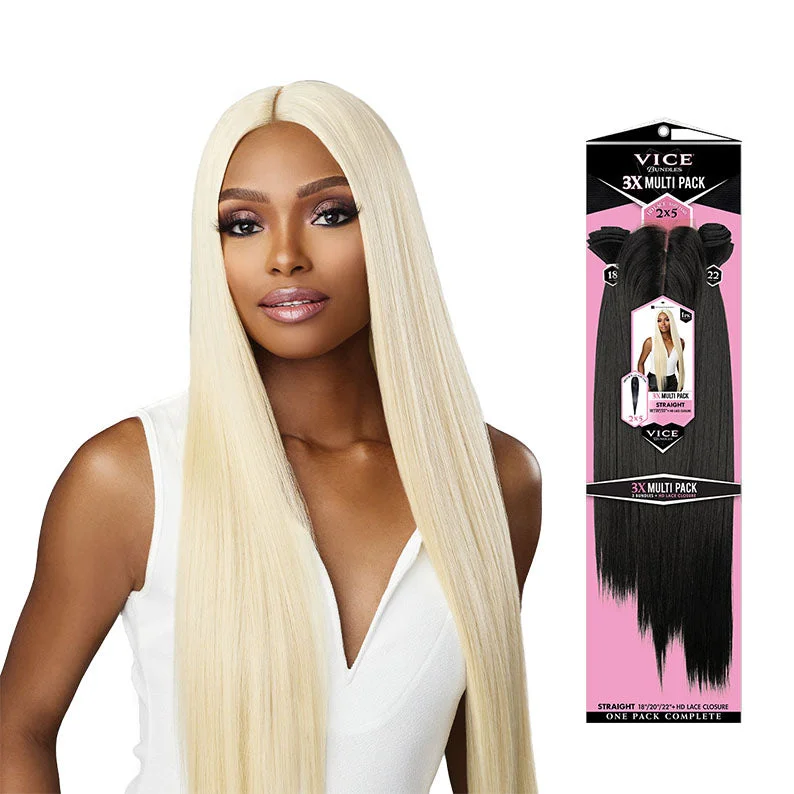 Full - lace wig with a natural - looking hairline for a seamless appearanceSENSATIONNEL Vice Buldles 3X Multi Straight